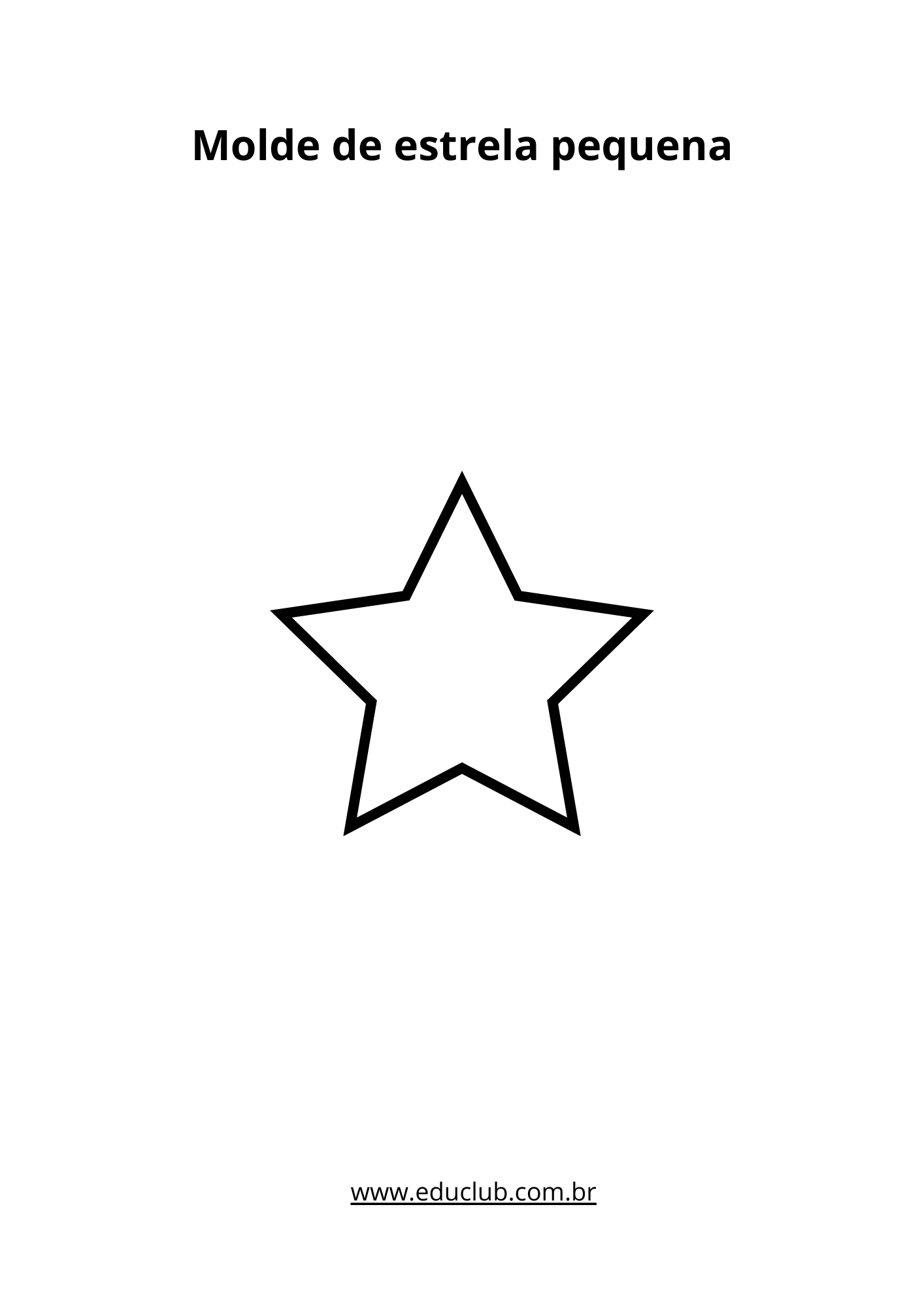 molde estrela para EVA