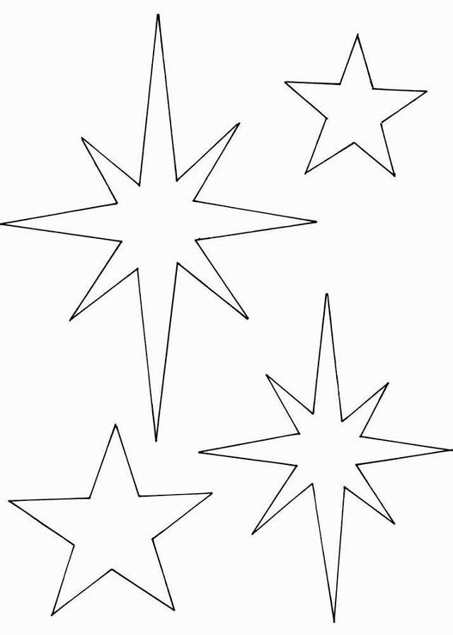 molde estrela em PDF