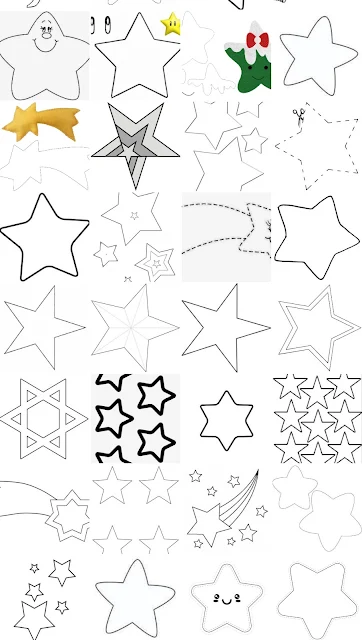 molde estrela pequena para imprimir