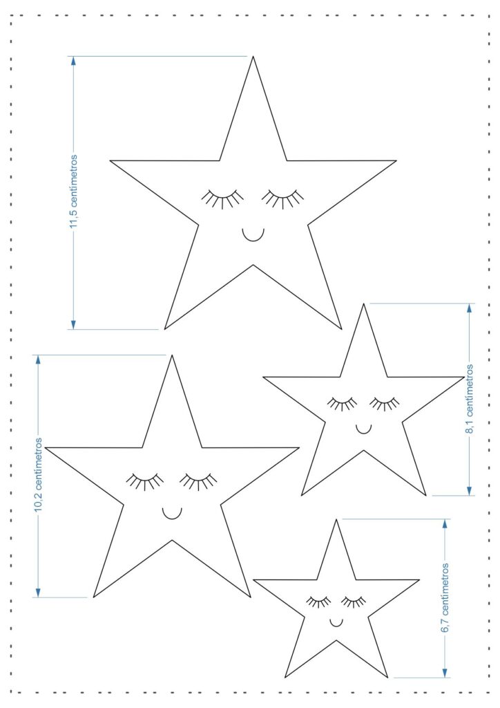 molde estrela natalina