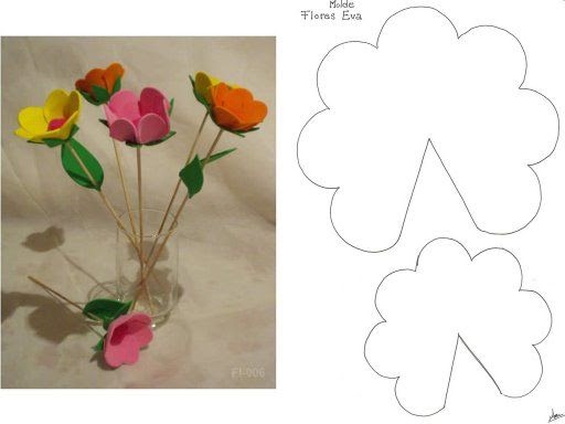 molde flor eva simples