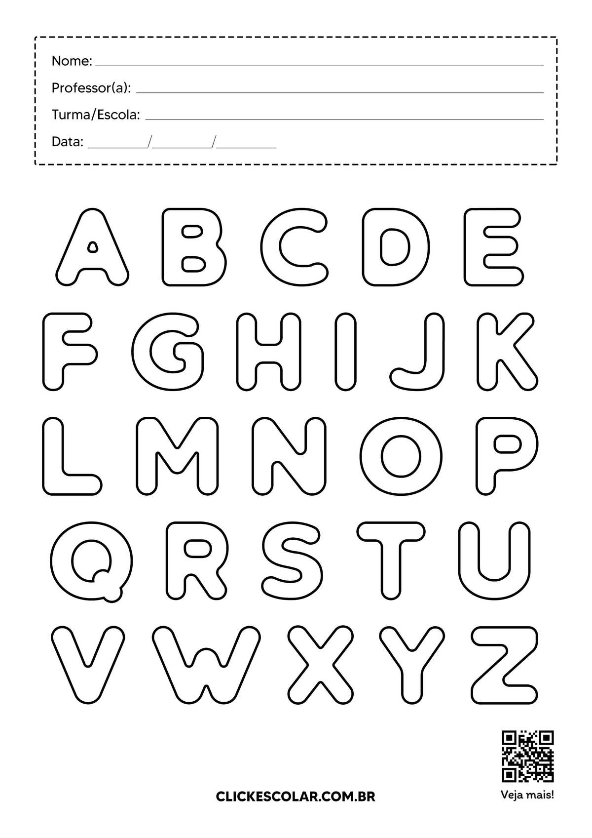 molde letra s alfabeto completo