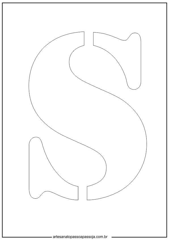 molde letra s para sabonete