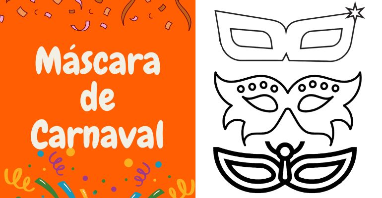 molde máscara carnaval em EVA para imprimir