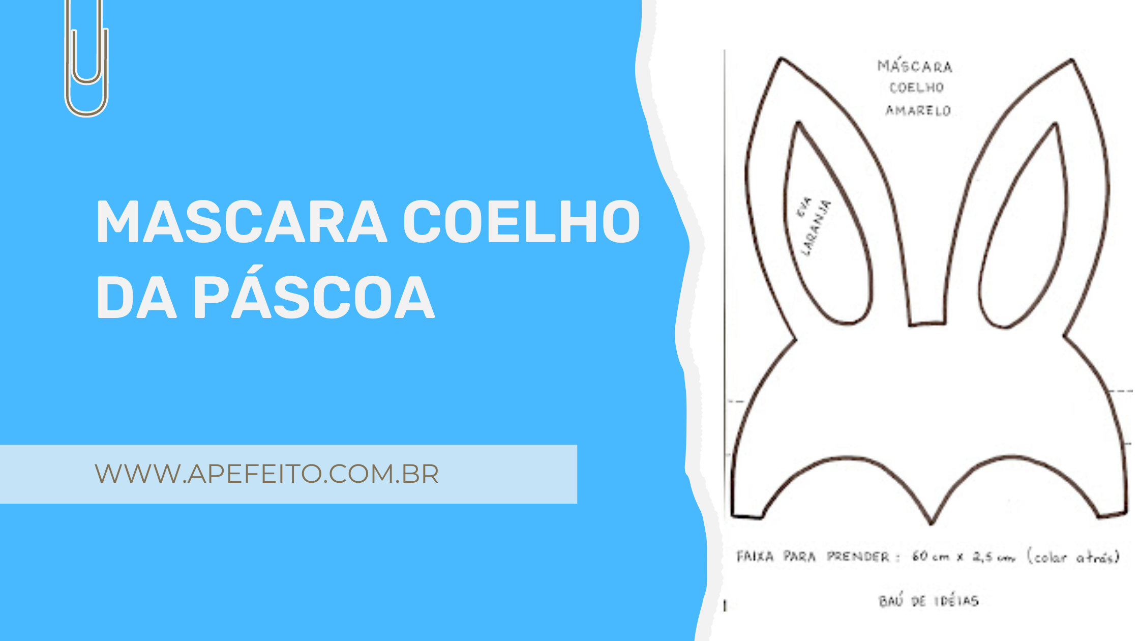 molde máscara coelho para imprimir grátis