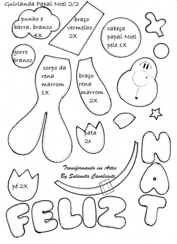 como fazer papai noel de eva com molde