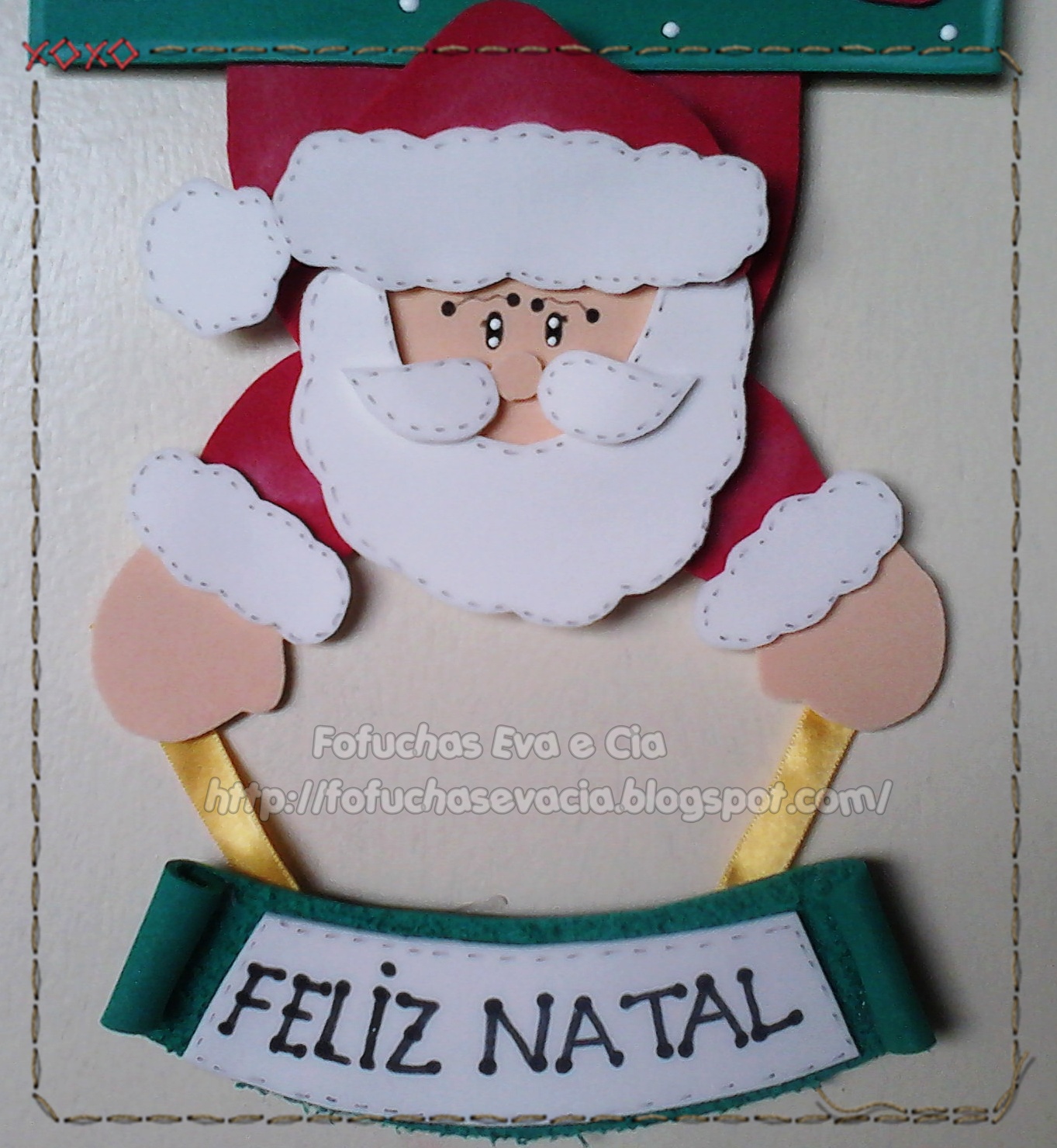 molde papai noel eva para porta