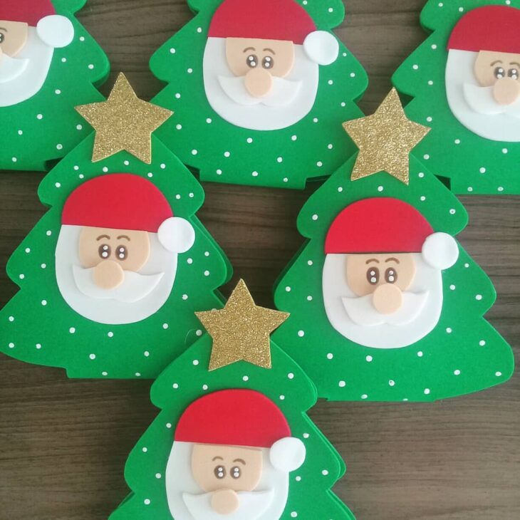molde papai noel eva para lembrancinha