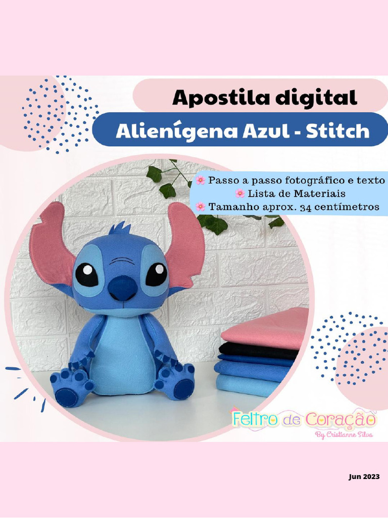 molde stitch eva em tamanho real