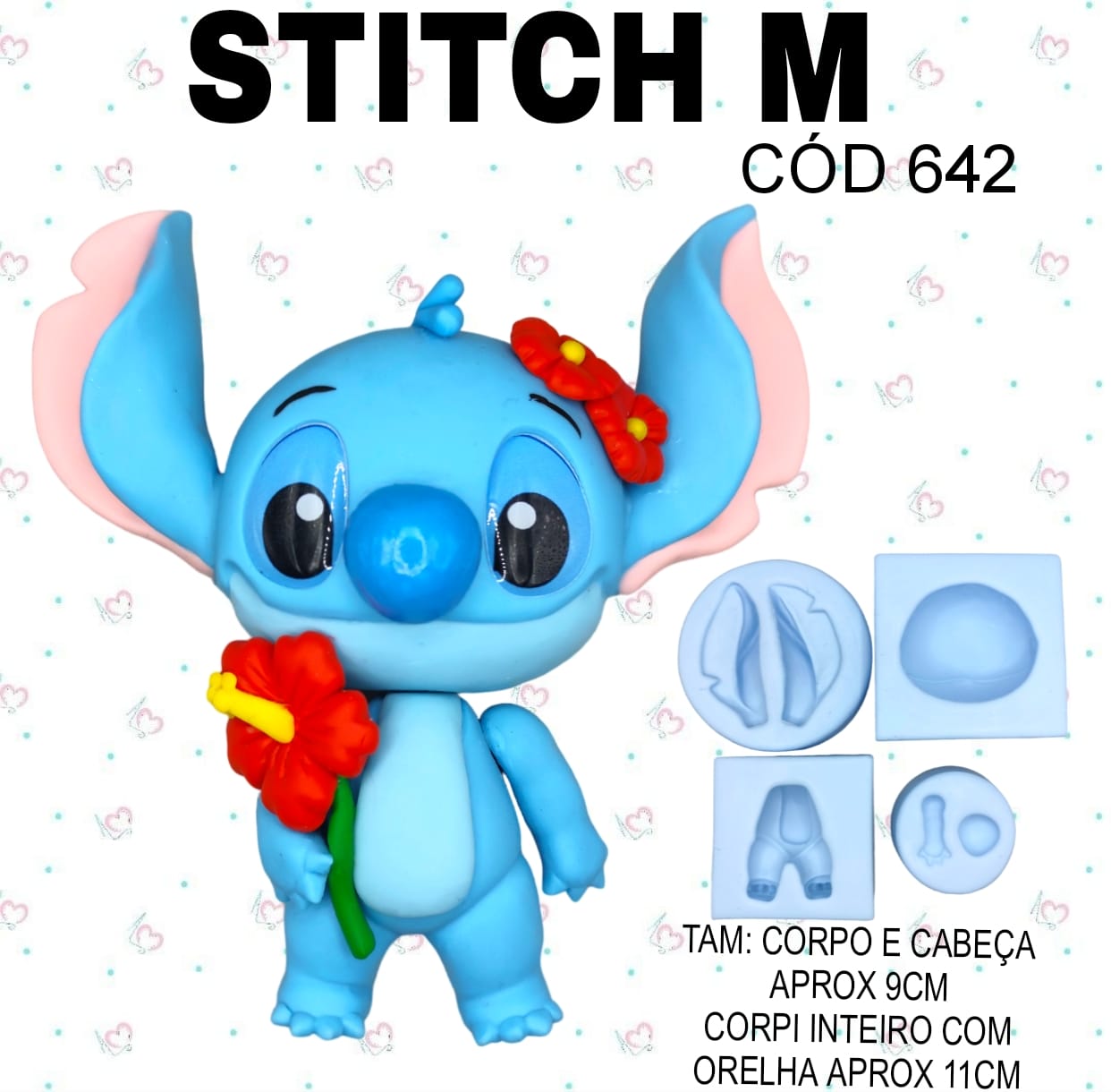 molde stitch eva para iniciantes