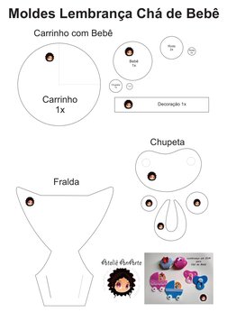 moldes de cha de bebe