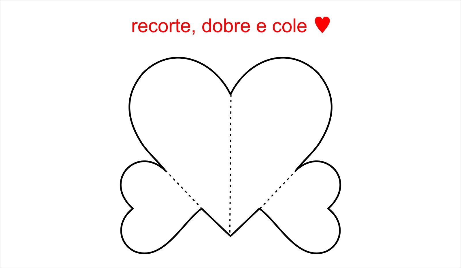 molde de coração para dia dos namorados