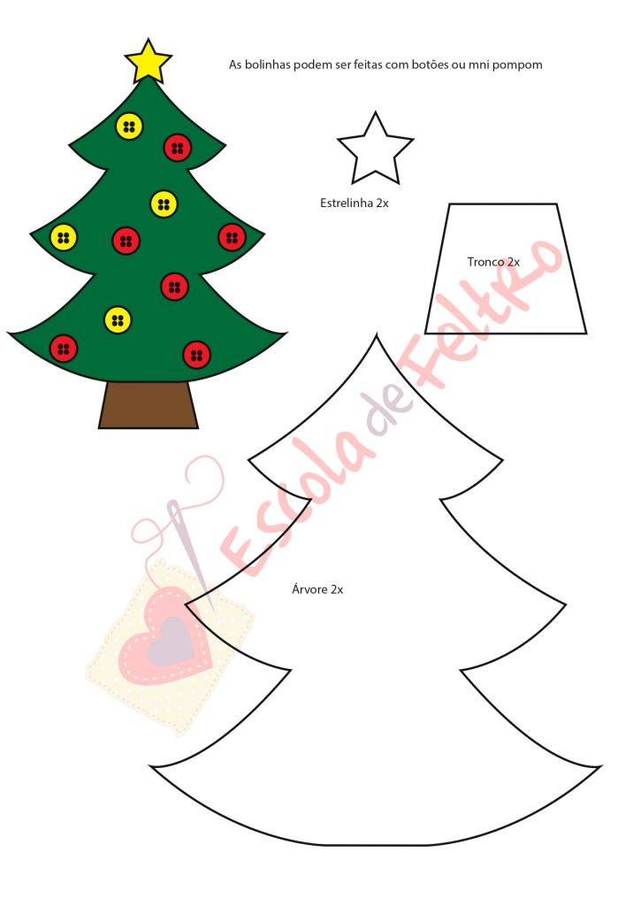 moldes de enfeites de natal para imprimir grátis