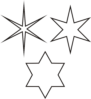 molde estrela para pintura em tecido