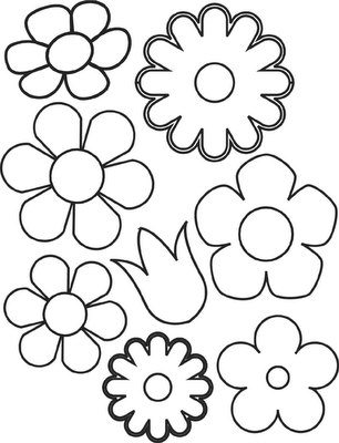 moldes de flores para topo de bolo