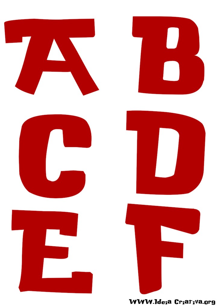 moldes de letras bonitas para eva