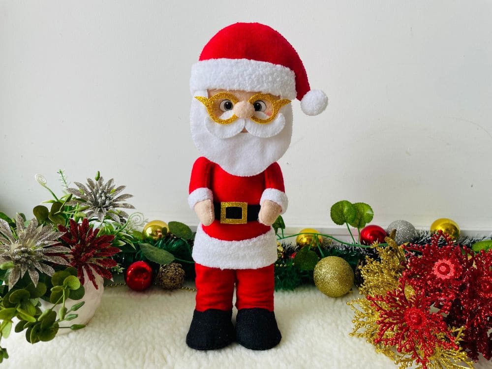 Como Fazer um Papai Noel de Feltro 3D com Estrutura Interna