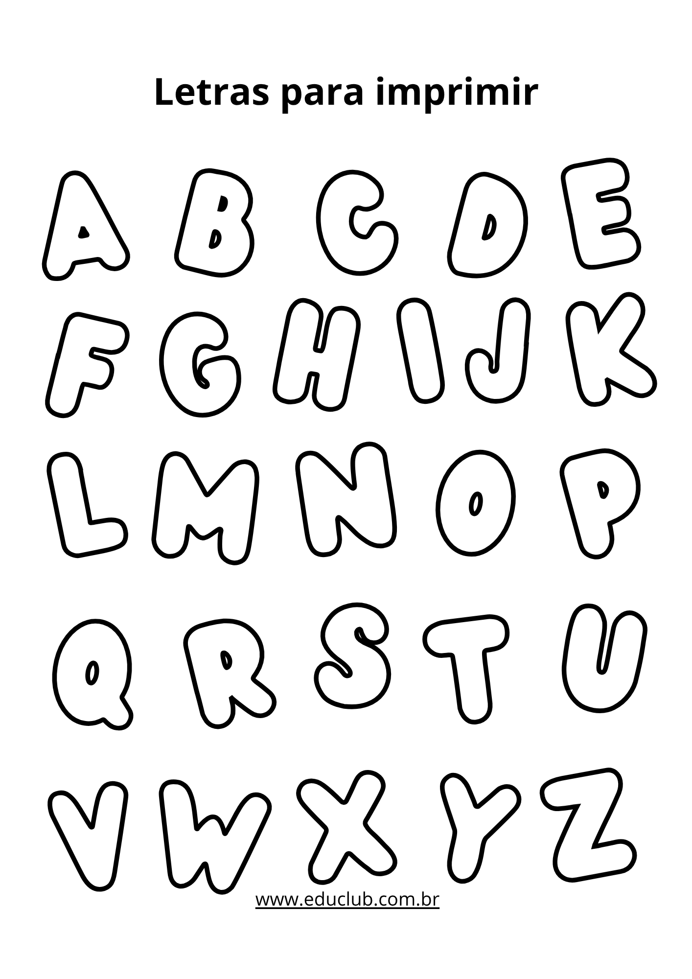 moldes de letras para festa infantil