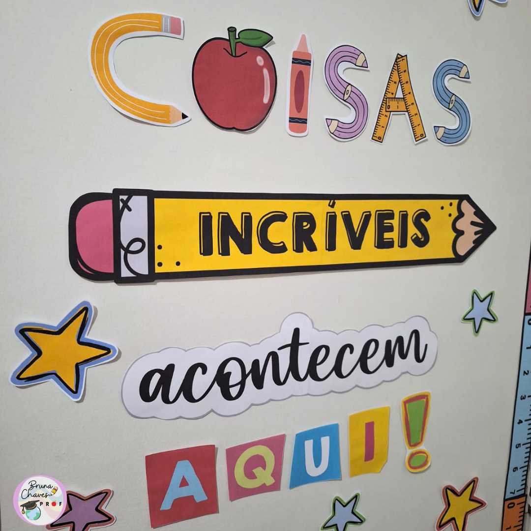 Painel de boas vindas para sala de aula