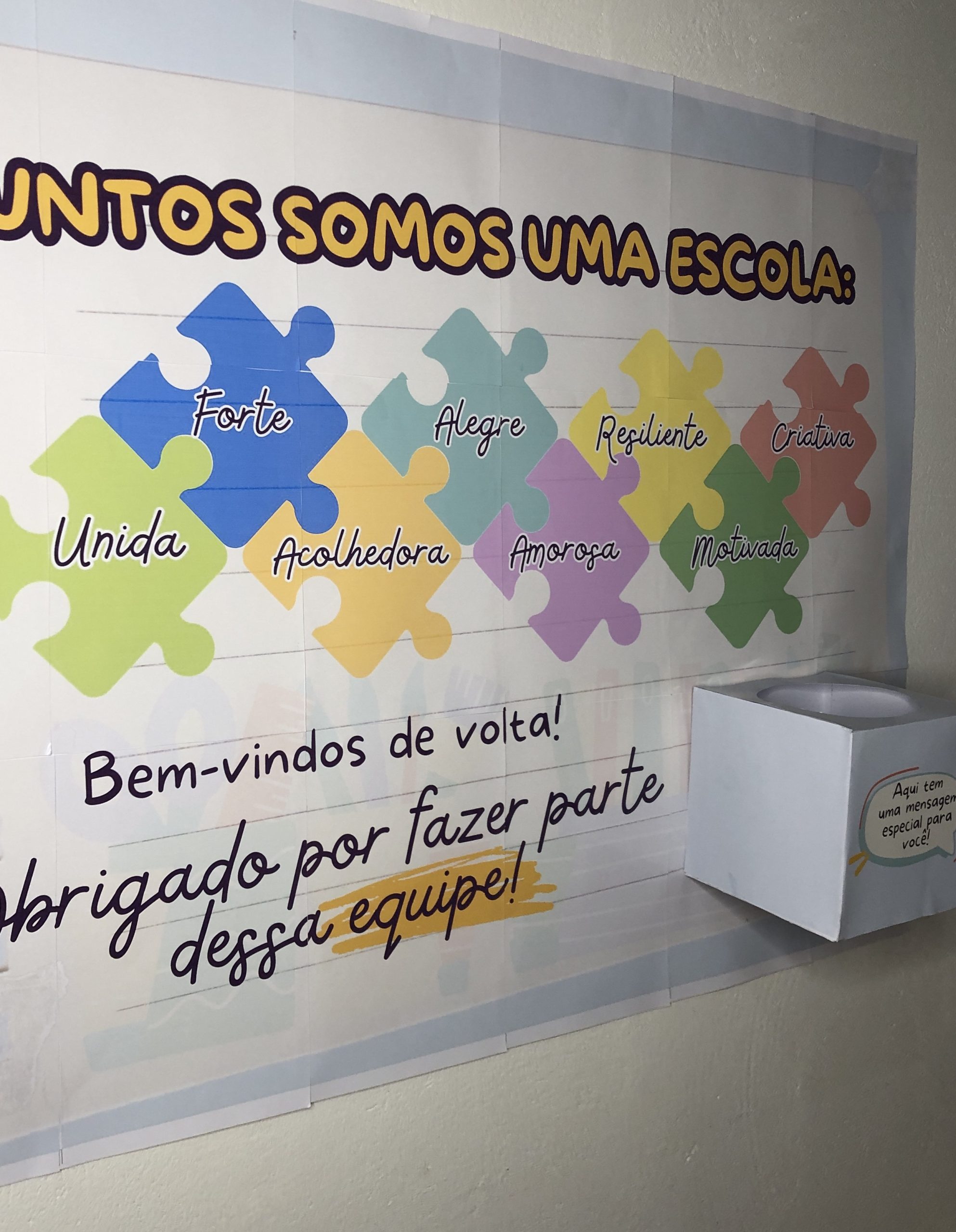 DIY mural boas vindas