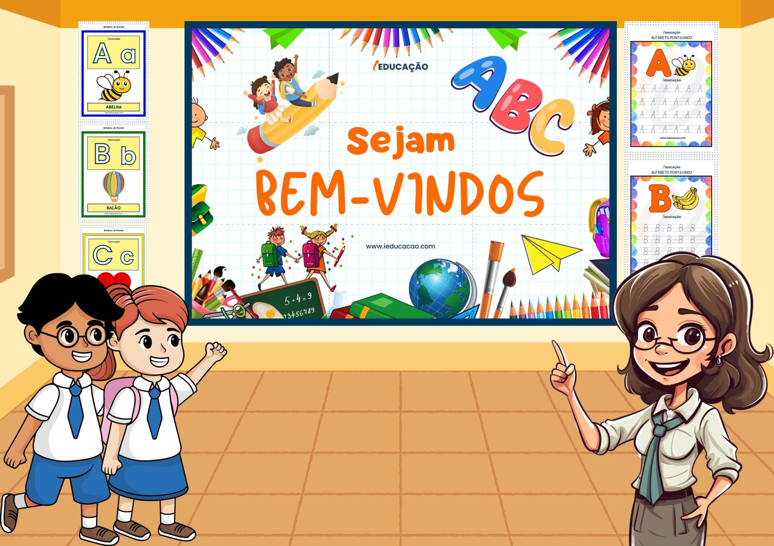 mural boas vindas imprimir pdf