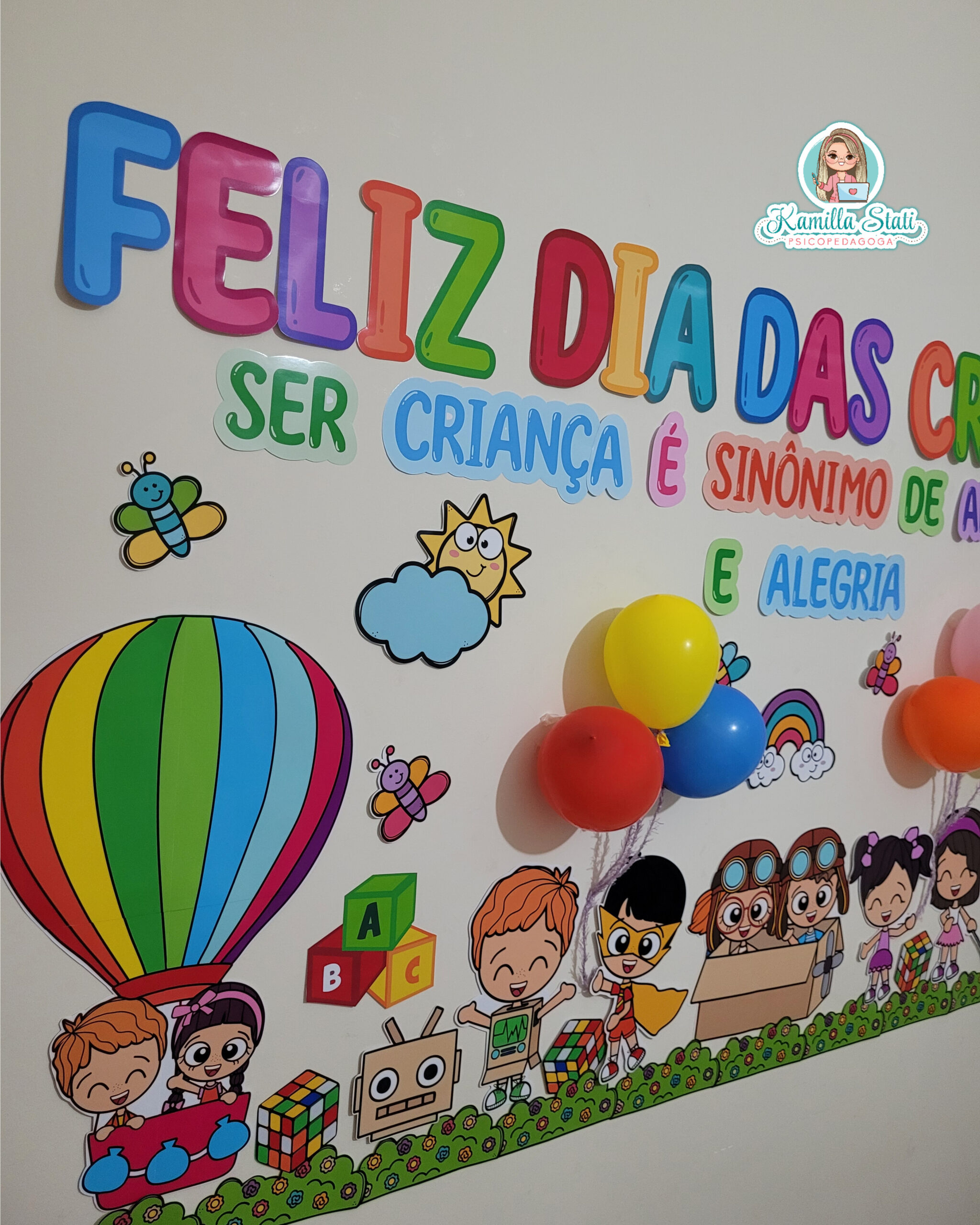 atividades dia das criancas mural