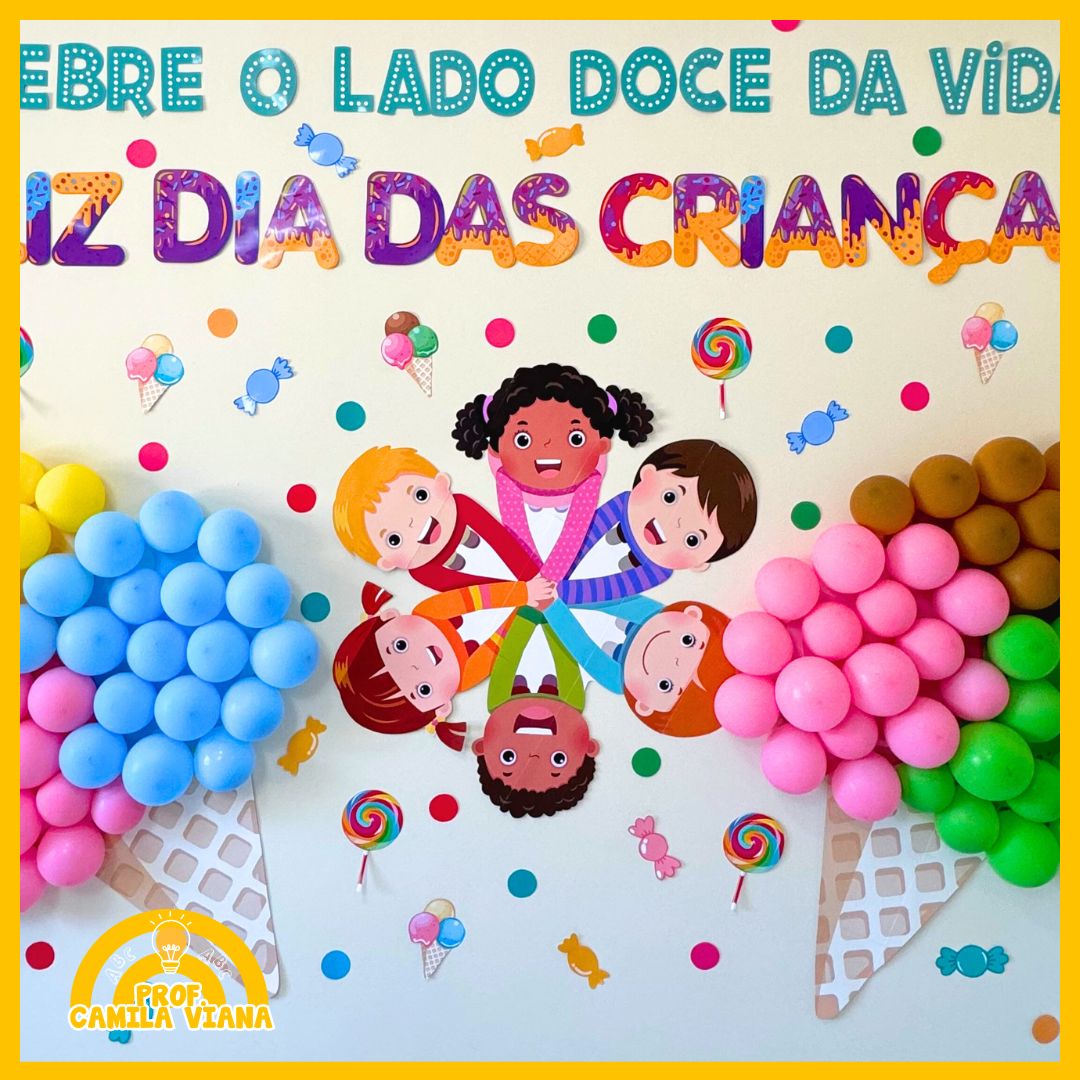 painel dia das crianças para imprimir e montar