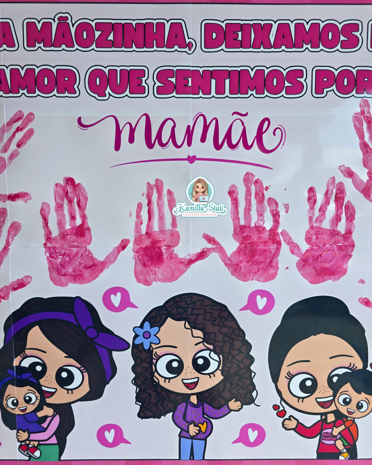 mural dia das mães para imprimir