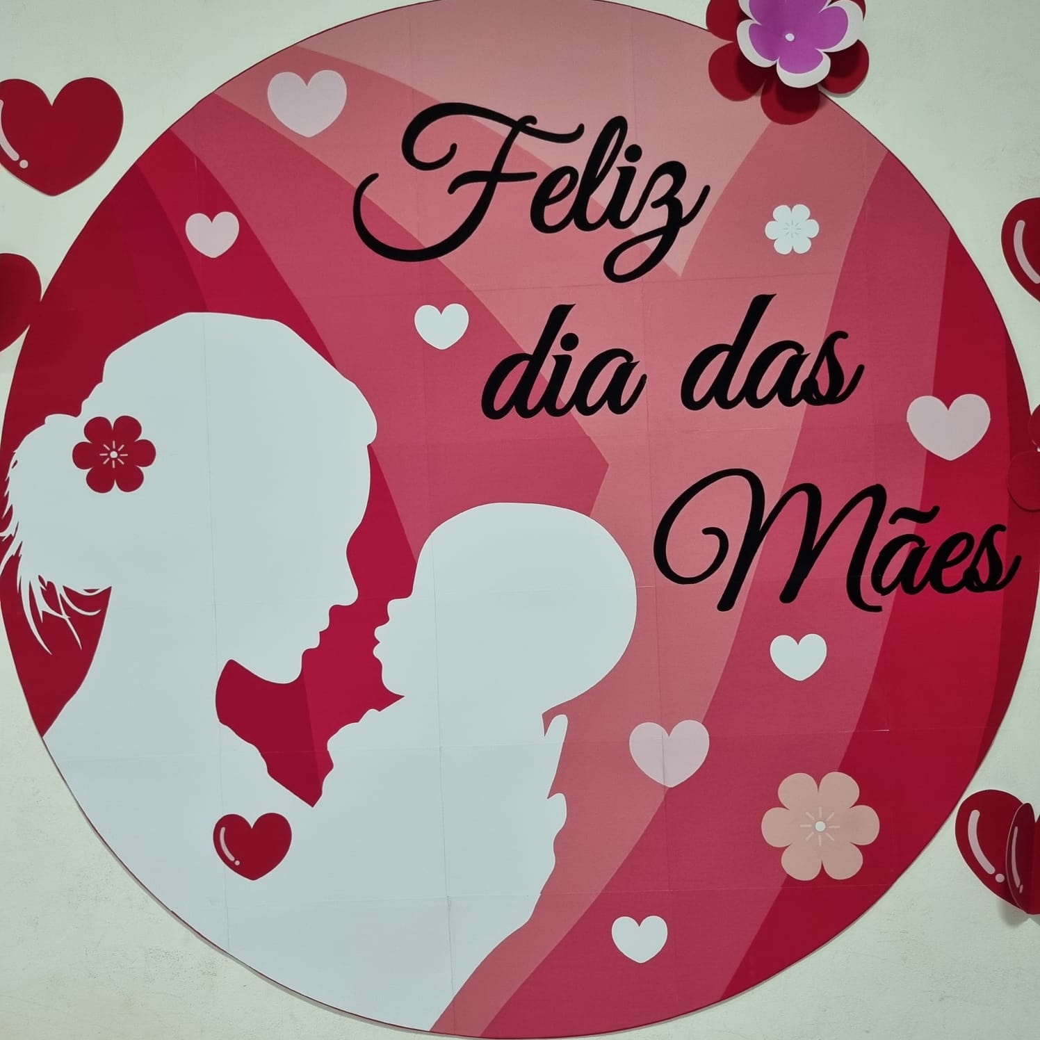 mural dia das mães igreja