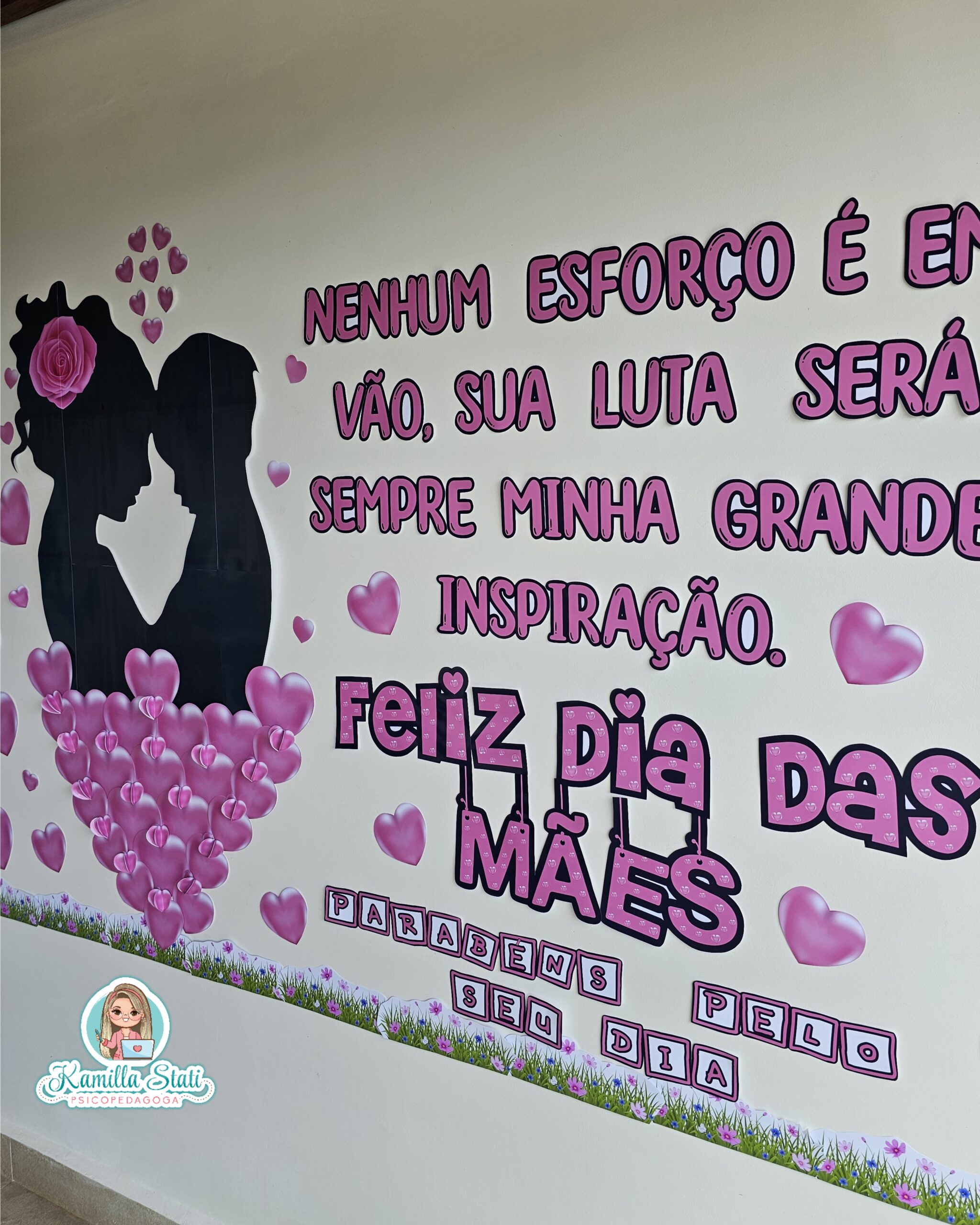 mural dia das mães frases