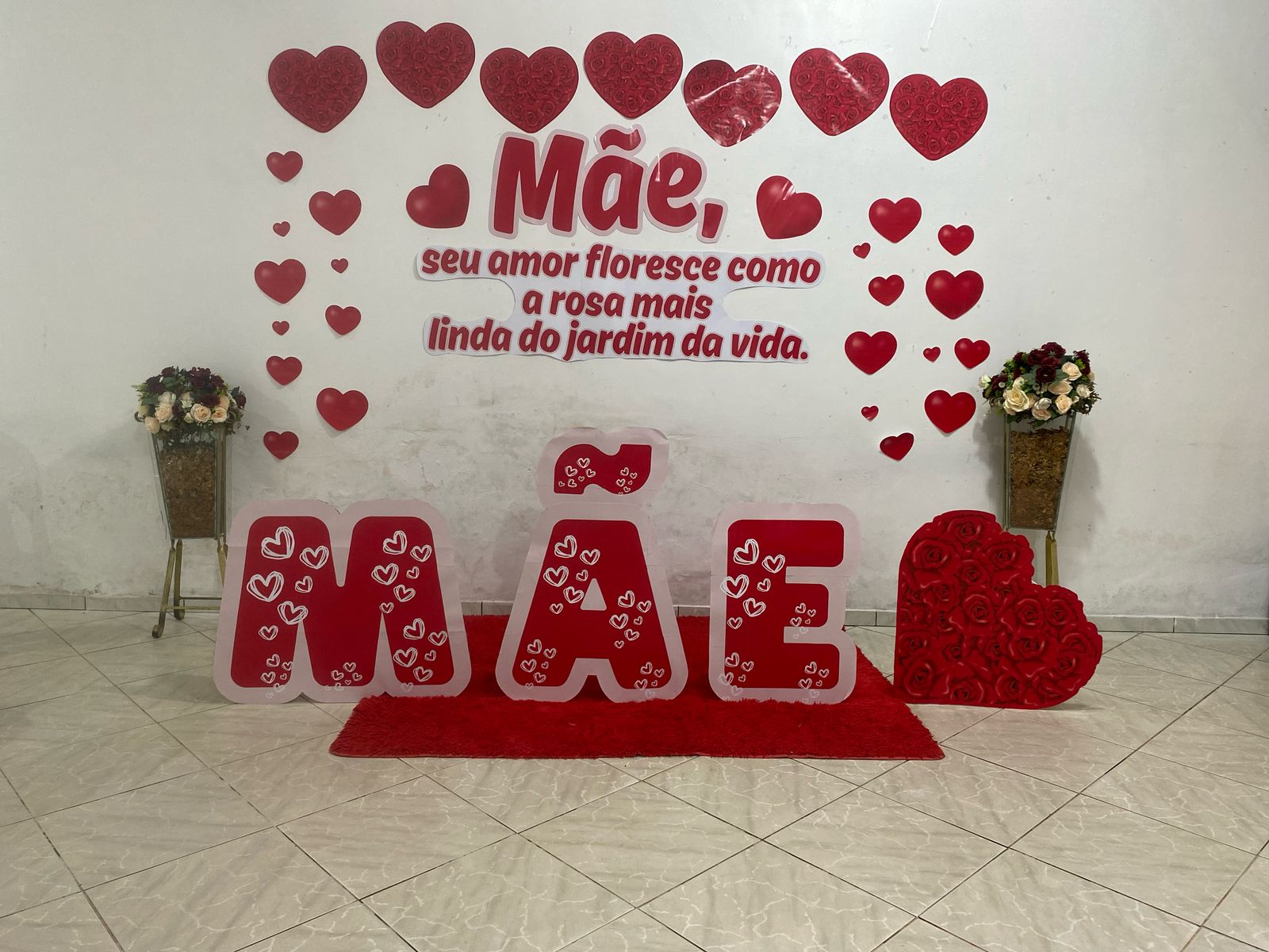 mural dia das mães escola