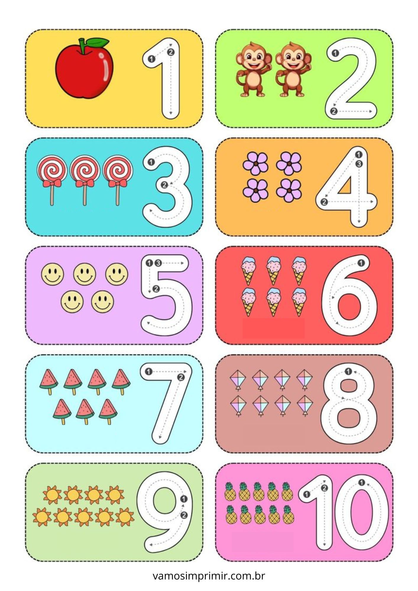 moldes de números para recortar grátis