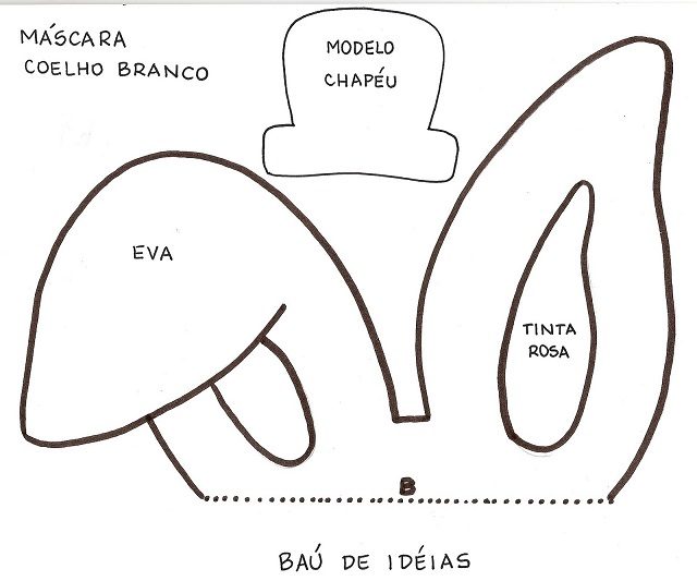 ideias de artesanato com molde orelha de coelho