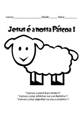 atividade ovelha pascoa infantil
