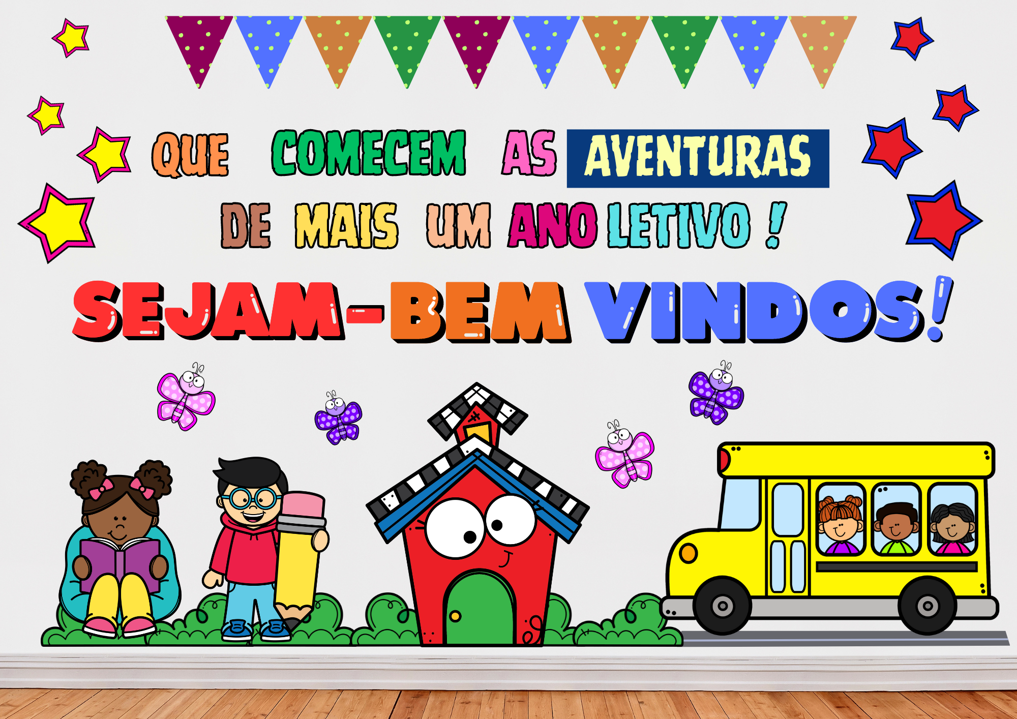 painel de boas vindas para imprimir sala de aula