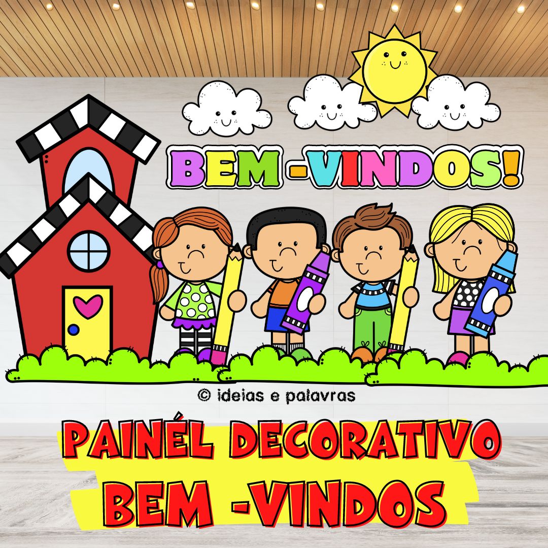 painel de boas vindas para imprimir com nome