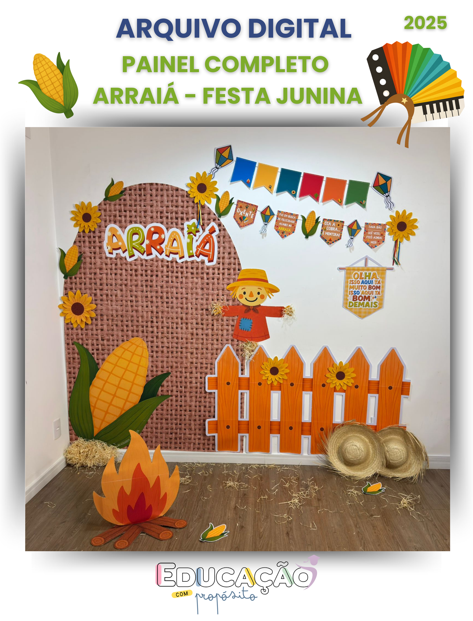 painel de festa junina para escola