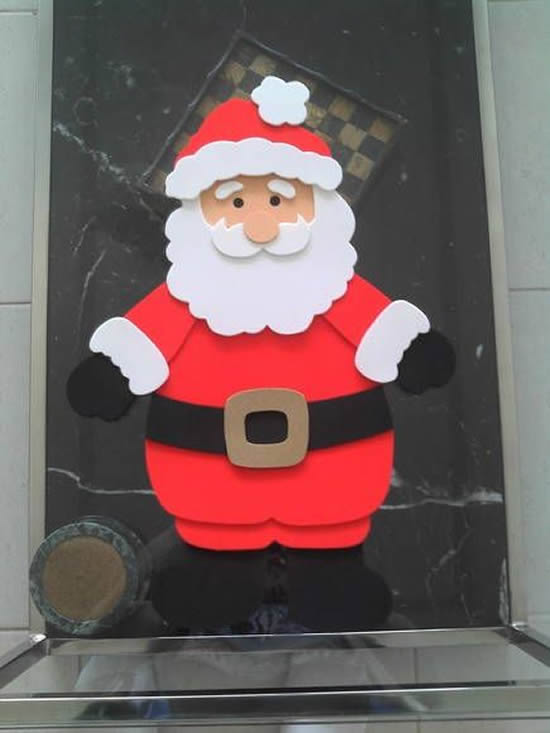 Molde Papai Noel de EVA para imprimir grátis