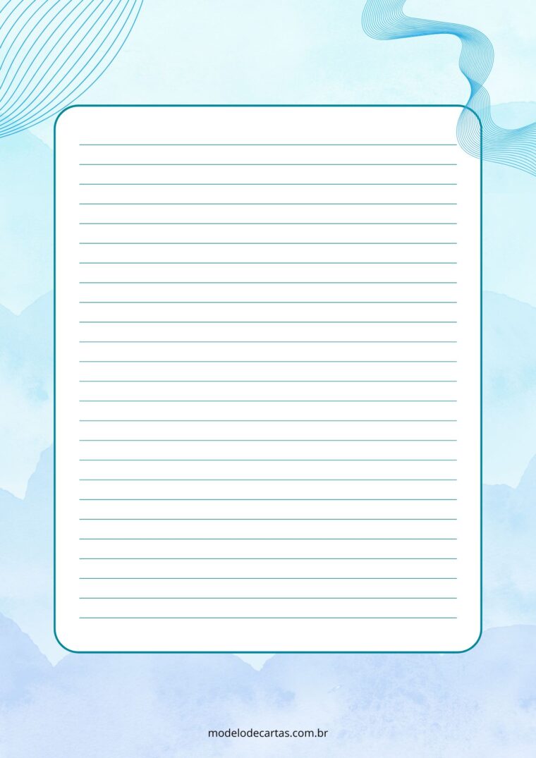modelos de papel de carta fofo a4