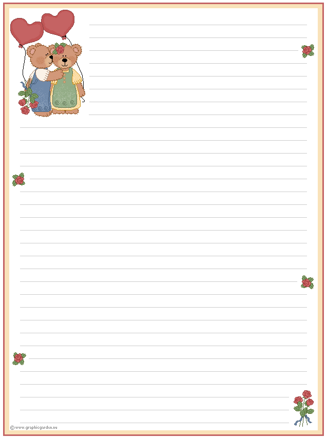 papel de carta floral para imprimir
