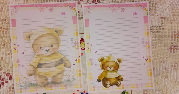 papel de carta fofo para imprimir