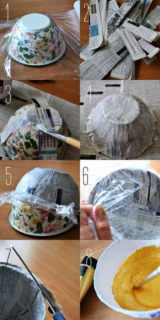 Acabamento e pintura em papel machê