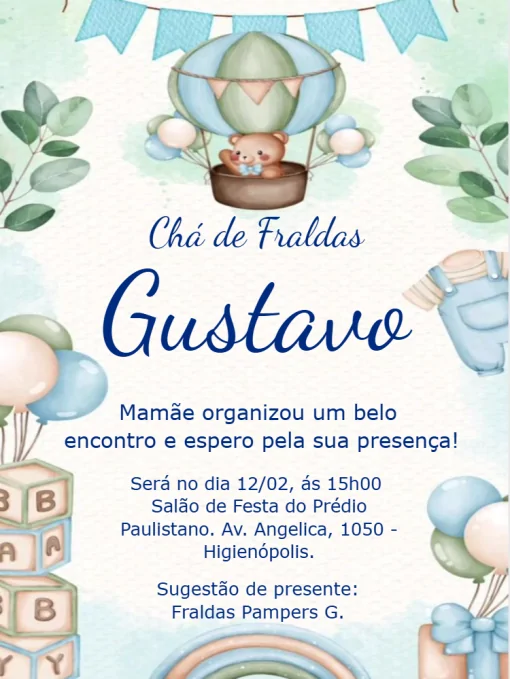 erros comuns ao escolher papel convite cha de bebe