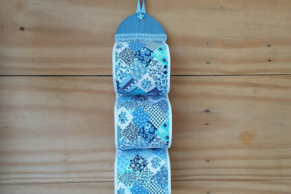 passo a passo porta papel higienico de tecido