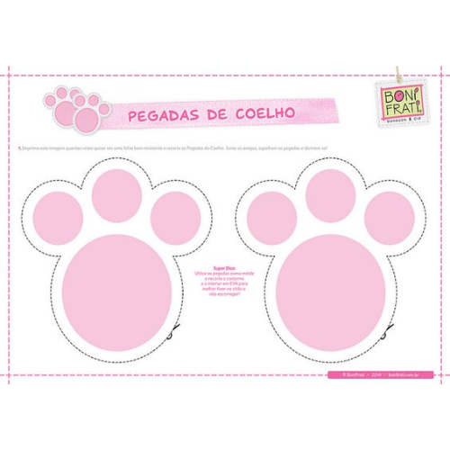molde pé de coelho para imprimir