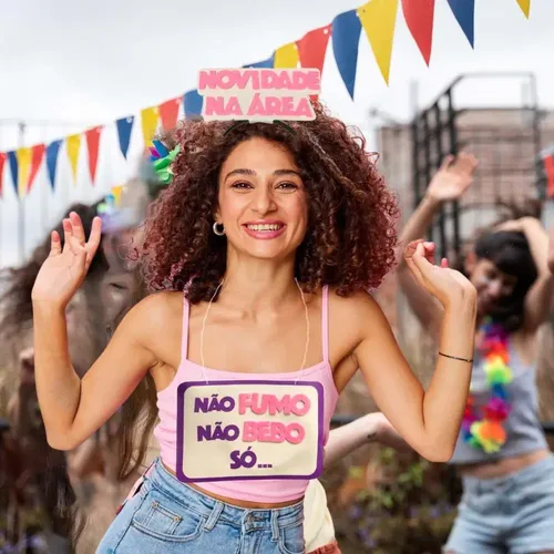 Plaquinhas de carnaval para usar com fantasia