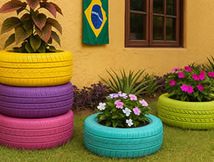 pneus decorados