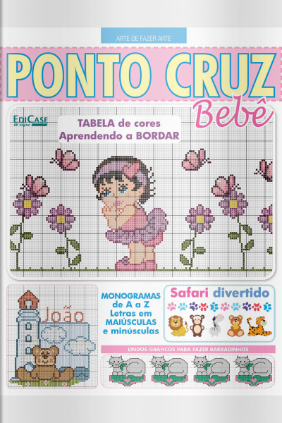 ponto cruz infantil alfinete de fralda