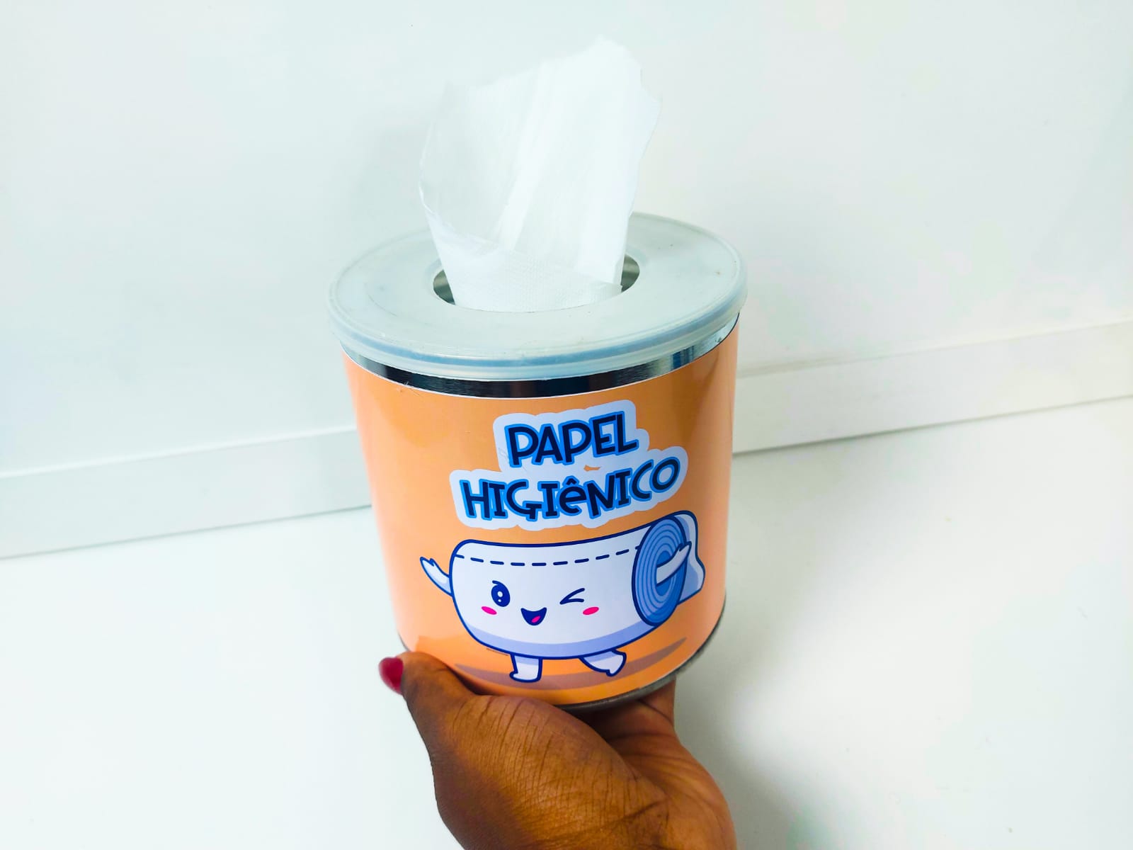 porta papel higienico lata leite ou suporte comprado qual melhor
