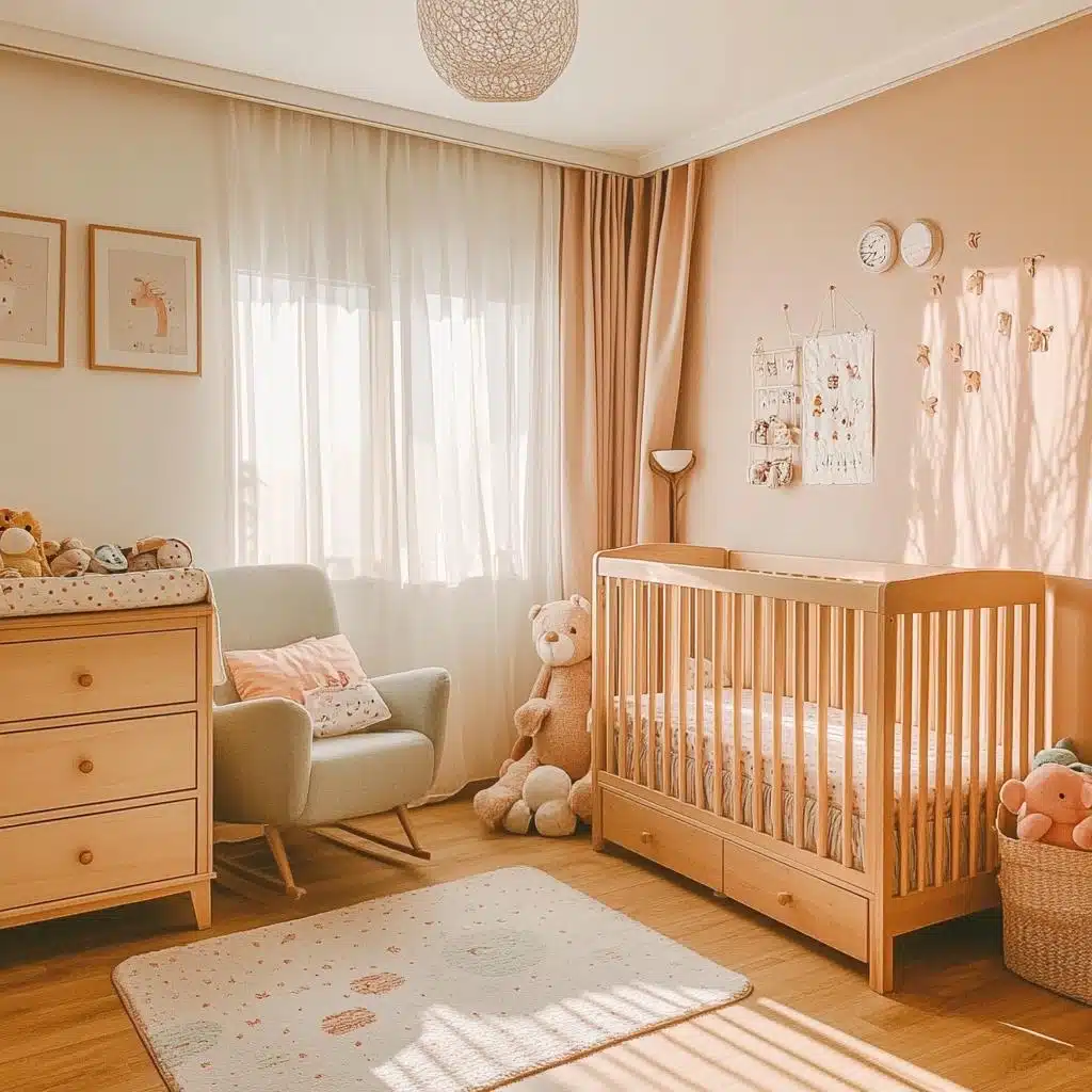 inspiração quarto bebe menina simples